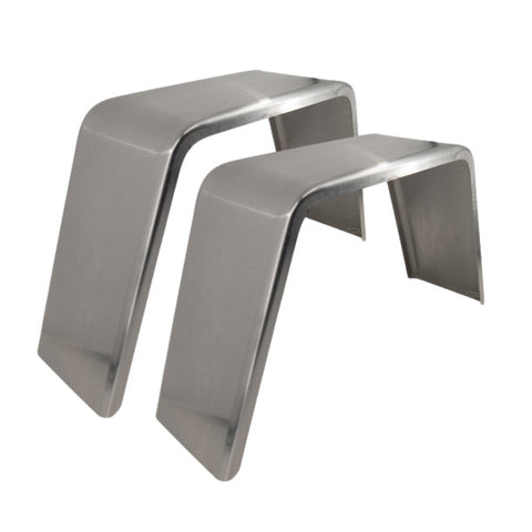 Smooth Aluminum | Flat Top Fender | 34"L x 10"W x 17"H | for Single Axle Trailer | 2 Pack of Fenders Kit