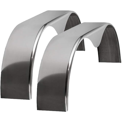Smooth Aluminum | Tandem Teardrop Fender | 68"L x 9"W x 18"H | for Double Axle Trailer | 2 Pack of Fenders Kit