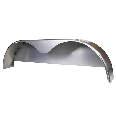 Smooth Aluminum | Tandem Teardrop Fender | 72"L x 10"W x 20"H | for Double Axle Trailer | Single Fender w/Fender Back Kit