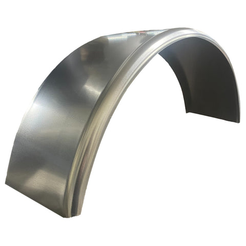 Smooth Aluminum | Round Top Fender |  28"L x 8"W x 12"H | for Single Axle Trailer