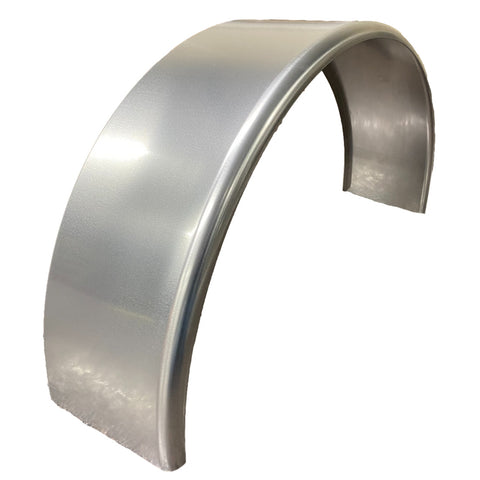 Smooth Aluminum | Round Top Fender | 36"L x 9"W x 18"H | for Single Axle Trailer