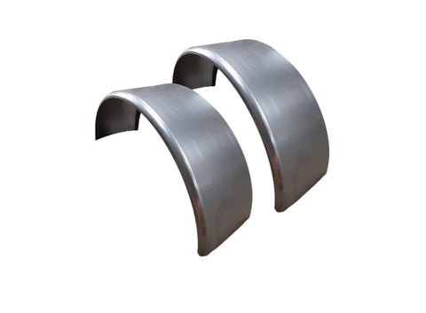 Smooth Aluminum | Round Top Fender | 32"L x 10"W x 15"H | for Single Axle Trailer | 2 Pack of Fenders Kit