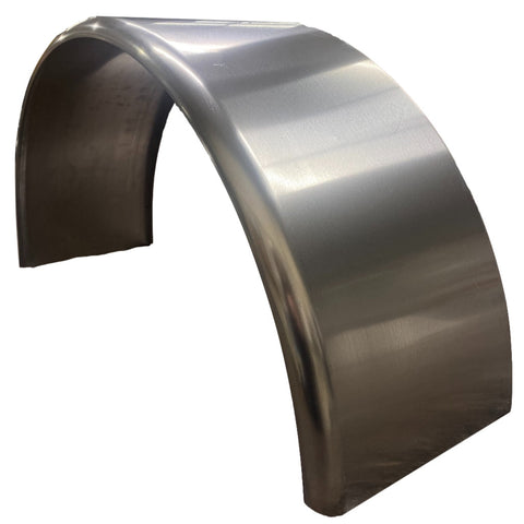 Smooth Aluminum | Round Top Fender | 33"L x 11"W x 18"H | for Single Axle Trailer
