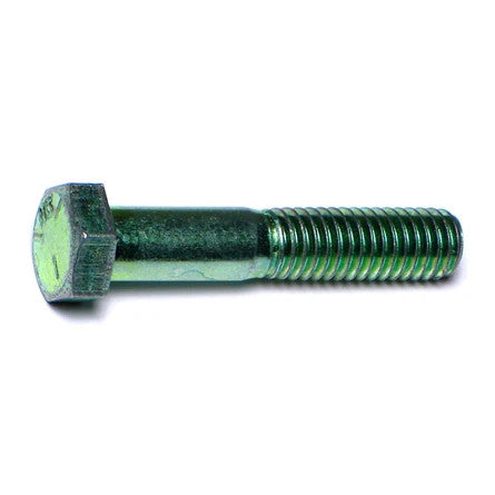 3/8"-16 x 2" Green Rinsed Zinc Hex Cap Screws (1lb Bag) (05869)
