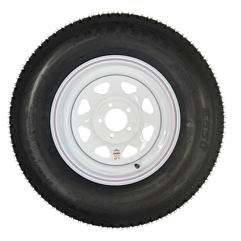 Kenda Loadstar | ST225/75D15 | Trailer Tire | White Spoke | Load Range D | 5 on 4.5" Bolt Pattern