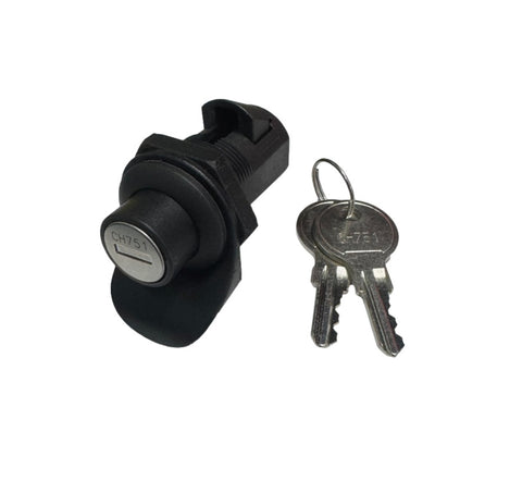 Locking Push Button Latch | Black | 2-13BK01