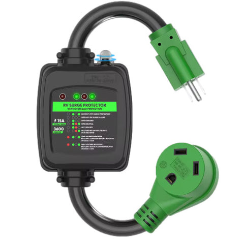 15A to 30A RV Surge Protector Adapter Cord | 2 ft Power Adapter | AC1530-OS