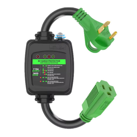 30A to 15A RV Surge Protector Adapter Cord | 2 ft Power Adapter | AC3015-OS