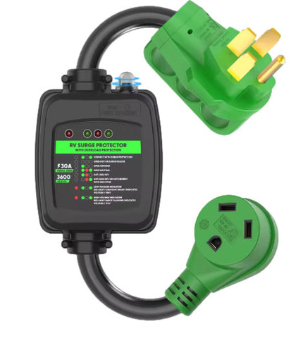 50 Amp to 30 Amp RV Surge Protector Adapter Cord | 2ft Camper Power Adapter | AC5030-OS