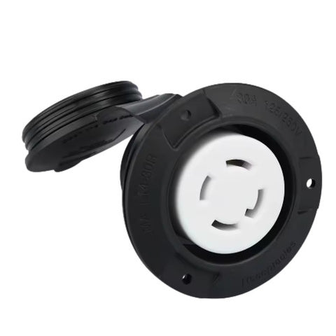 30A 125/250V Generator Power Outlet – 4-Prong Female Connector with Waterproof Cover (ED-316R)