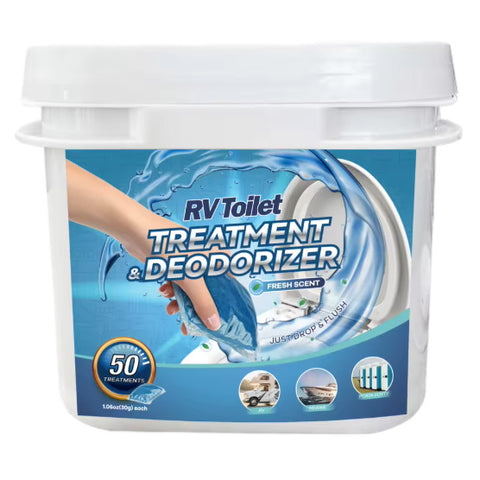 RV Holding Tank Toilet Treatment | 52 Pack Odor Control Drop-Ins |  CMTT-52
