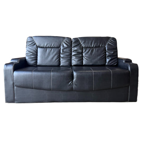 72" Tri-Fold Couch Black Licorice