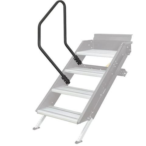 New Surplus - Lippert Solid Step Entry Handrail, Fits Doors up to 36", Adjustable with Locking Pins, Easy Install – Black (799640)