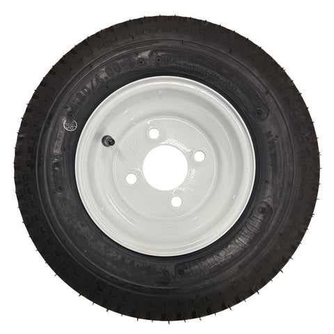 Kenda Loadstar | 4.80-8 | Trailer Tire | White Wheel | Load Range B | 4 on 4" Bolt Pattern