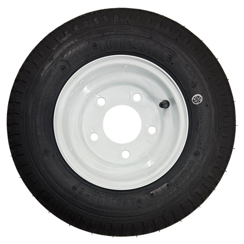 Kenda Loadstar | 4.80-8 | Trailer Tire | White Wheel | Load Range B | 5 on 4.5" Bolt Pattern