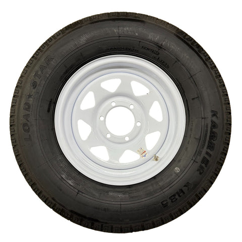 Kenda Loadstar | ST235/80R16 | Trailer Tire | White Spoke | Load Range E | 6 on 5.5" Bolt Pattern