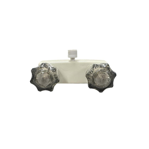 4" Shower Faucet | Two Round Smoke Handles | Vacuum Breaker | Parchment Finish