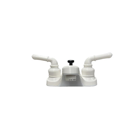 4" Lavatory Faucet | Two Handles | Diverter | White Finish
