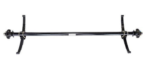 Lippert 3500# Straight Idler Axle | Underslung Springs | 5 Lug on 4.5" Bolt Pattern | 92" Hubface 74" Spring Center