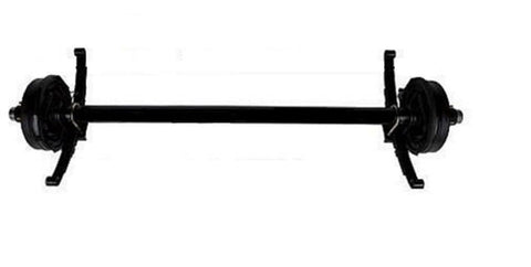 Lippert 7000# Straight Brake Axle | Underslung Springs | 8 Lug on 6.5" Bolt Pattern | 92" Hubface 74" Spring Center