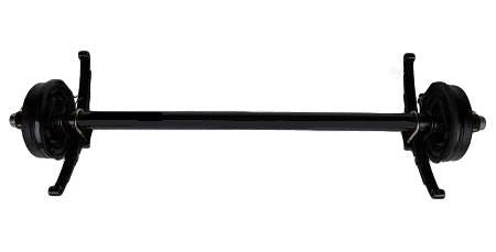 Lippert 3500# Straight Brake Axle | Underslung Springs | 5 Lug on 4.5" Bolt Pattern | 86" Hubface 72" Spring Center