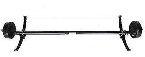 Lippert 5200# Drop Brake Axle | Underslung Springs | 6 Lug on 5.5" Bolt Pattern | 86" Hubface 68.5" Spring Center