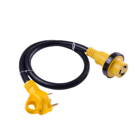 (TEC3025H) 30 Amp RV Extension Cord 25 ft | Twist-Lock Connector with Grip Handle | 10/3 STW