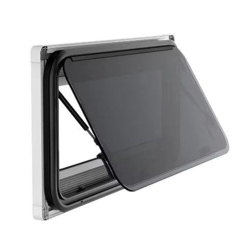 20" x 18" RV Window with Blackout Blind & Flyscreen | Easy Install Ventilation & Privacy | FPW-500*450-PB