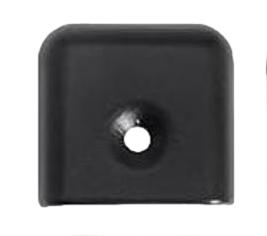Aluminum Trim - End Cap - Black 1"