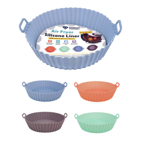 Reusable Round Air Fryer Silicone Liner | Nonstick & Easy Clean | 11-4122