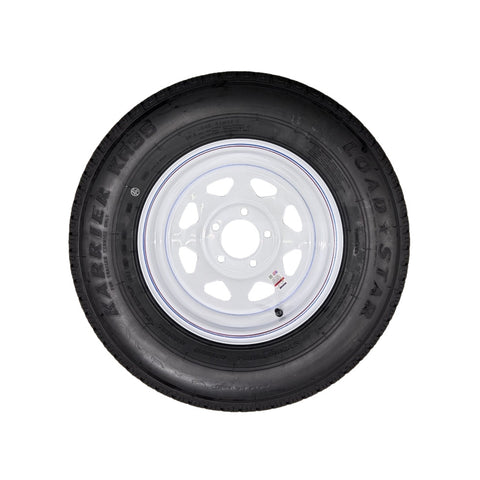 Kenda Loadstar | ST205/75R14 | Trailer Tire | White Spoke | Load Range D | 5 on 4.5" Bolt Pattern