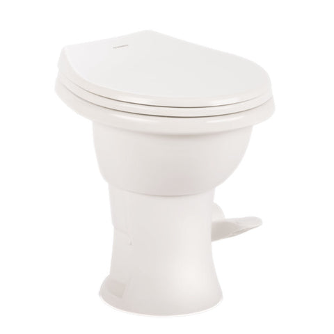 Dometic White RV Toilet Standard Ceramic Bowl 410 Series Gravity Flush New w/Warranty
