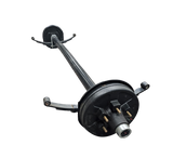 Axis 6000# Straight Brake Trailer Axle | Underslung Springs | 6 on 5.5" Bolt Pattern |