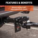 Curt Ball & Pintle Hitch (2-5/16" Ball, 16,000 Lbs. Ball Capacity) #48200