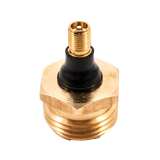 Item #: 36153
Completely clear your water lines with the Camco RV Brass Blow Out Plug. Screw the plug into the city water inlet, open all drains and faucets, attach and activate the air pump until all lines are clear. Patented.

Helps clear the water...