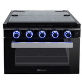 Suburban RV Gas Range | 17" 3-Burner Stove with Built-In Air Fryer | Black | 3907A