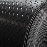 8'2" Wide | Diamond Plate Rubber Flooring | Black |