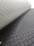 8'6" Wide | Diamond Plate Rubber Flooring | Black |