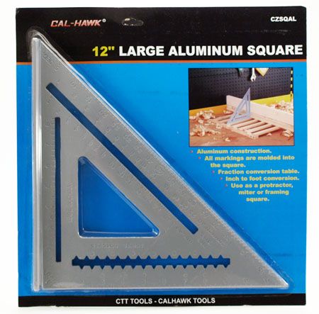 12" Large Aluminum Square CZSQAL