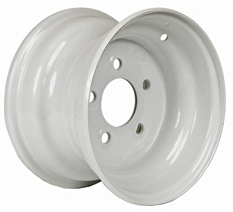 Steel Wheel 10" x 6" 5-4.5 White Solid