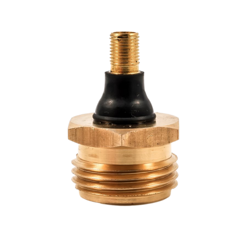 Item #: 36153
Completely clear your water lines with the Camco RV Brass Blow Out Plug. Screw the plug into the city water inlet, open all drains and faucets, attach and activate the air pump until all lines are clear. Patented.

Helps clear the water...