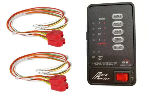 Tank Monitor Panel Black M28VB-OS w/4 Sensor Probe Harness - Kit