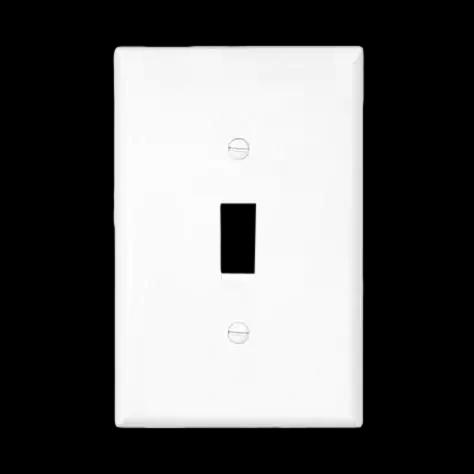 Eaton Wallplate 1G Toggle Poly Mid WH