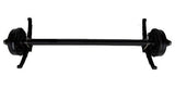 Axis 3500# Straight Brake Trailer Axle | Underslung Springs | 5 on 4.5" Bolt Pattern |