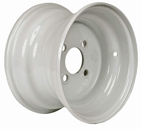 Steel Wheel 10" x 6" 4-4 Solid White