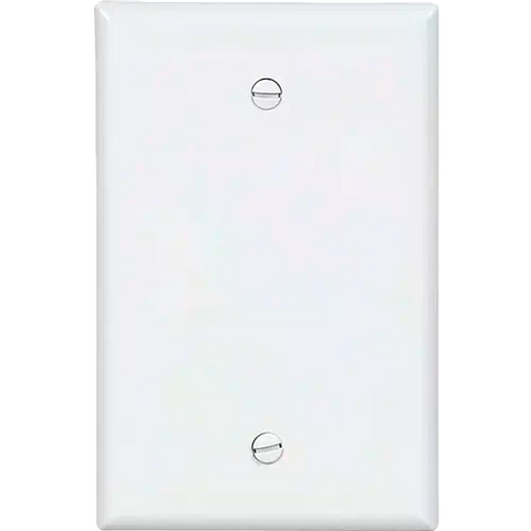 Eaton 1-Gang Blank Mid-Size Wall Plate, White