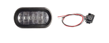 6" Oval 6 LED STT Grommet Mount Red/Clear Lens Tri-Pole T66-RC0T-1 (Kit)