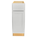 RTA (Ready-to-Assemble) | Pure White Base Kitchen Cabinets - Shaker Style | 100% Hardwood | Made in America | Soft Close Hardware | (Maple Polar White, 24" D x 12" W x 34.5" H)