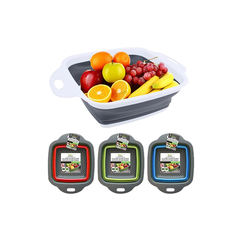 Square Collapsible Silicone Colander (60-38160)
