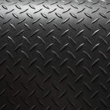 8'2" Wide | Diamond Plate Rubber Flooring | Black |